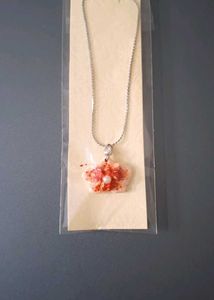 Clay Orchid Flower Pendant