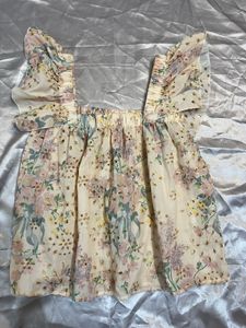 multicolour flower Korean pretty top