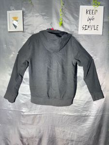 Men's Dark Grey Hooded Jacket