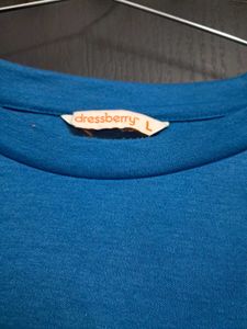 Blue Puff Sleeve Top