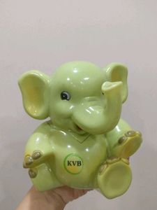 COLLECTIBLE Cute Green Elephant Showpiece