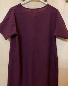 Maroon Ruffled Hem Dress