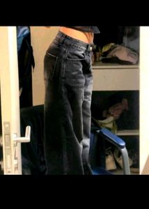 savana Wide Leg Black Denim Jeans🤍