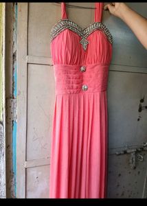 Elegant Coral Dress