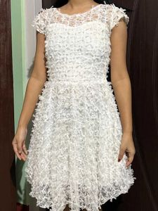 White Lace Mini Dress