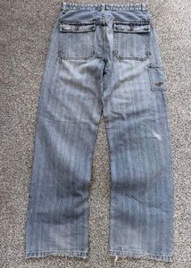 Distressed Patchwork Wide Leg Jeans