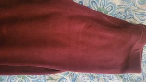 Bundle ..GO COLORS LEGGINGS BLACK AND BURGUNDY RED