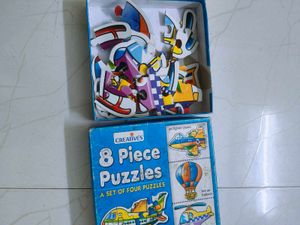 5 &amp;8 Piece Vehicle Puzzles - Set of 4