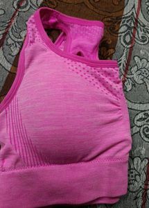 Pink Sports Bra
