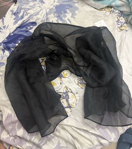 Black Sheer Organza Balloon Shrug