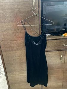 Black Velvet Mini Dress