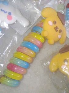 10 Cute Bracelets and 9 spirql hair tiesfor Girls