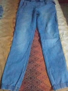 Denim Jogger Pants