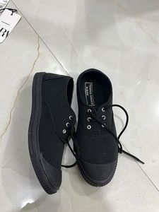Classic Black Canvas Sneakers