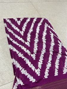 Purple Bandhani Saree
