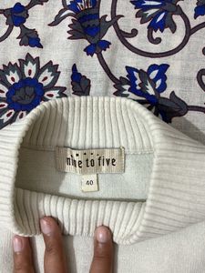 Classic White Knit Sweater
