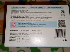 Plush Ultra Thin Sanitary Pads PURE U.S. COTTON