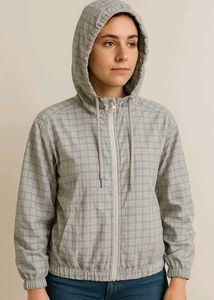 Plaid Hooded Jacket