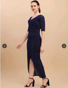 Sparkling Navy Blue Maxi Dress