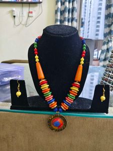 Trendy Multicolor Beaded Necklace Set for Women