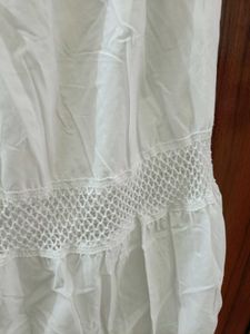 White Tiered Boho Maxi Skirt