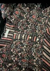 Boho Floral Print woollen Kurta Set