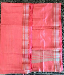 Peach Cotton Saree