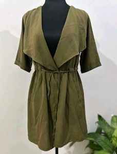 Olive Green Wrap Dress