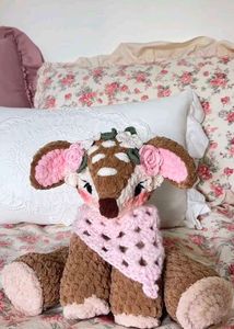 Handmade Crochet Fawn Plush Toy