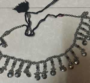 Boho Beaded Kamabandh &amp; Necklace Set for Graba