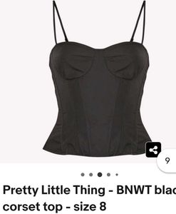 Chic Black Corset Top