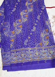 Dark Blue 🔵 Silk Simple Saree