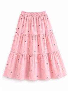 Cute Pink Tiered Strawberry Skirt