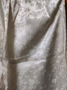 Item-KBG231/IMPORTED/PRELOVED/OFF-WHITE COLOURED/Poly Silk/Self Designed/Parallal Pant/Palazzo/ANTI-CREASE/Embroidered