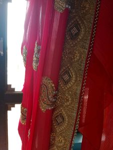 Pleated Heavily Work Saree