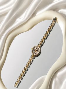 Elegant Two-Tone Leopard Dial Watch