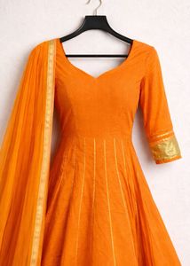 ✨ Brand New Orange Anarkali Suit – Size L ✨