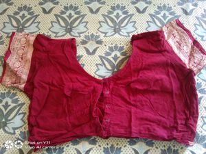 Maroon Saree Blouse
