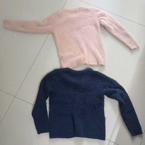 Cute Girls Fluffy Soft Cardigans - Set of 2