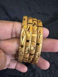 Elegant Gold Bangles Set
