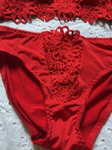 Red Lace Bra &amp; Panty Set