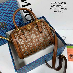 TORY BURCH*MINI MONOGRAM BARRELB WD BOX