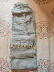 Grey Colour Heavy Embroidered Kurta Set