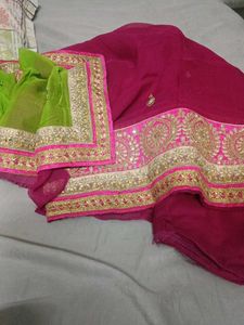 Beautiful Embroidered Silk Saree