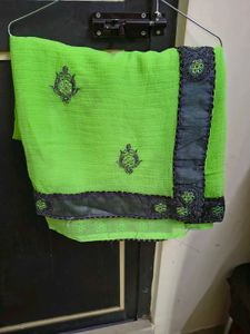 Green Embellished Saree