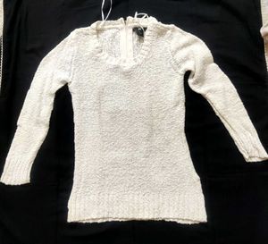 H&M Branded Off-White Knit Sweater ✨