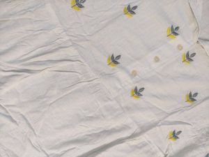 embroidery white peplum top