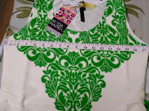 Green Damask Print Dress