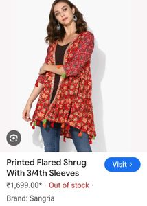 New Sangria Floral Tassel Shrug/Jacket
