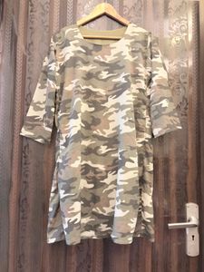 Stylish Camouflage Tunic Top